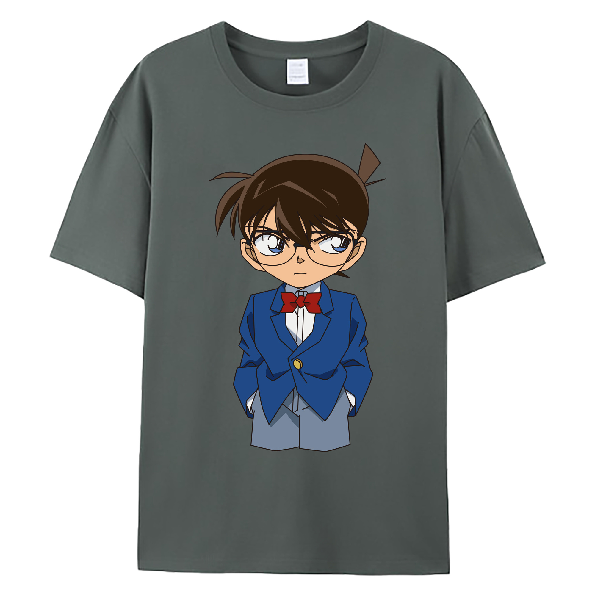 （画像用） 名探偵コナン 江戸川 コナン Detective Conan Conan Edogawa 綿100％ メンズ半袖Tシャツ｜肌触りやわらか＆通気性